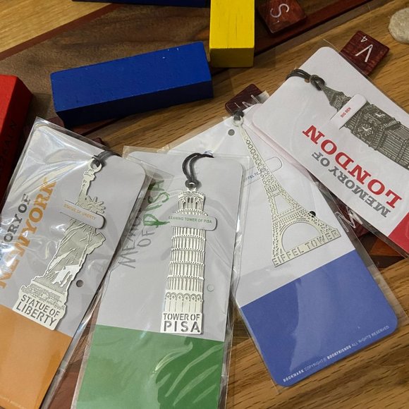 4 Pack Famous Locations - Silver Bookmarks - Picture 4 of 11